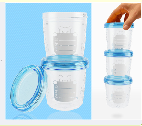 Pahar de Depozitare pentru Lapte Matern și Gustări - Recipient Sigur și Fără BPA pentru Bebeluși
